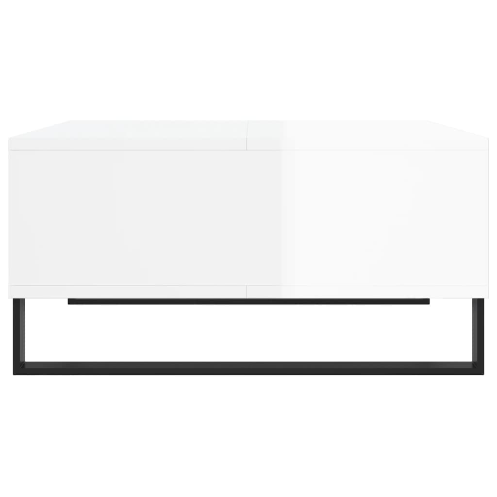 vidaXL Mesa de centro 60x60x30 cm derivados madeira branco brilhante