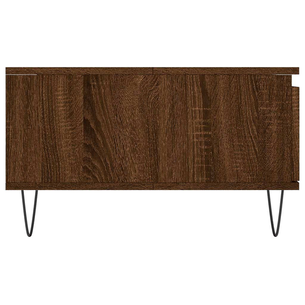 vidaXL Mesa de centro 90x60x35 cm derivados madeira carvalho castanho