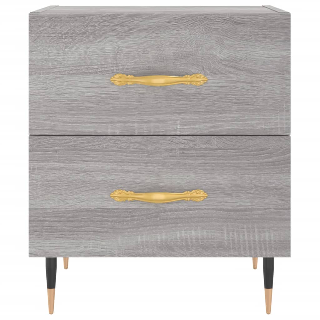 vidaXL Mesa cabeceira 40x35x47,5 cm derivados madeira sonoma cinza