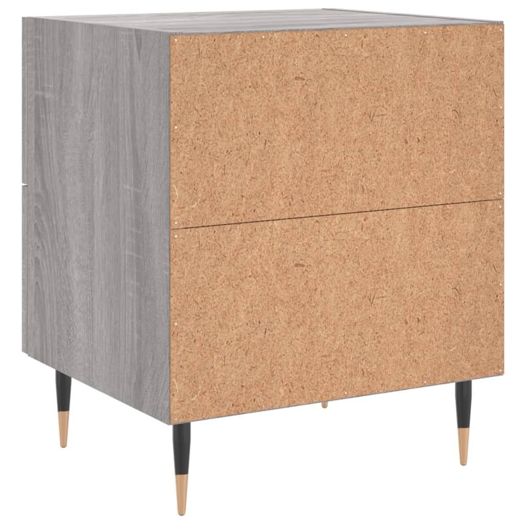 vidaXL Mesa cabeceira 40x35x47,5 cm derivados madeira sonoma cinza