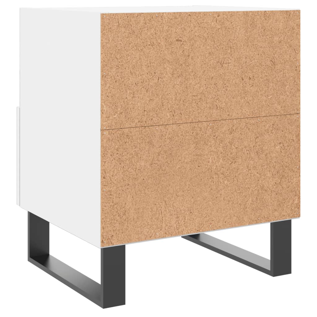 vidaXL Mesa de cabeceira 40x35x47,5 cm derivados de madeira branco