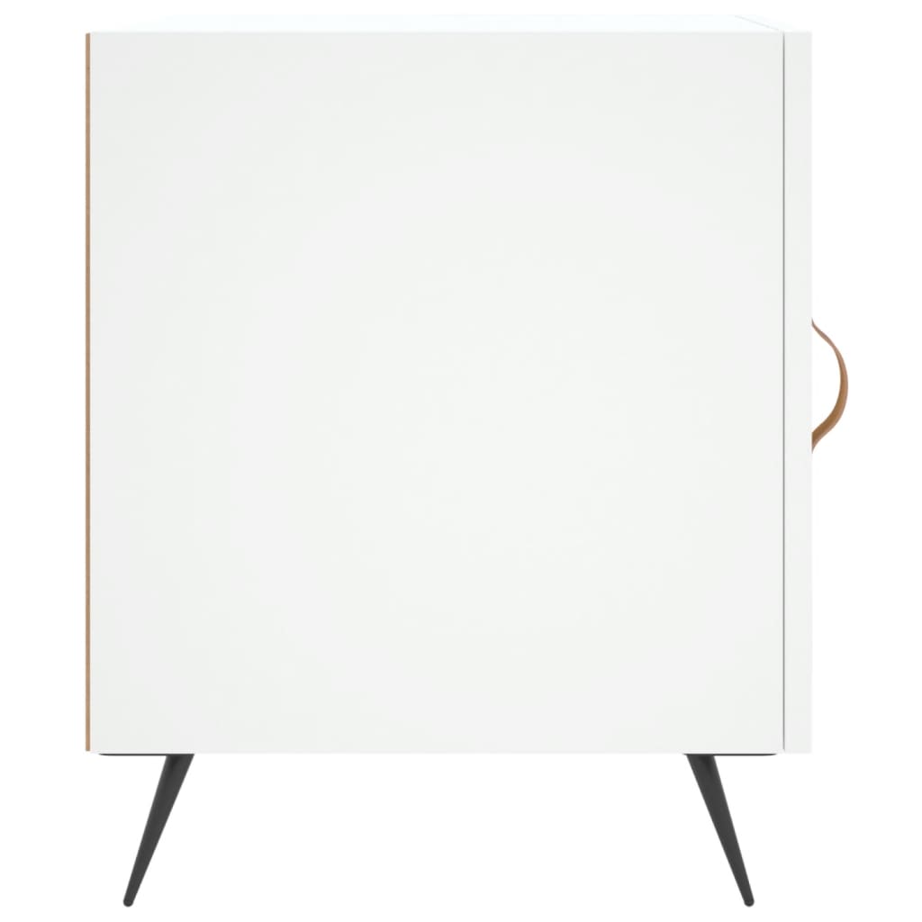 vidaXL Mesa de cabeceira 2 pcs 40x40x50 cm derivados de madeira branco