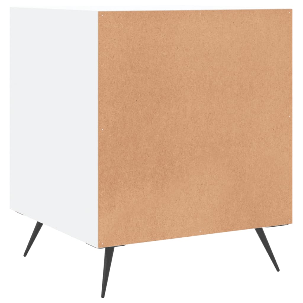 vidaXL Mesa de cabeceira 2 pcs 40x40x50 cm derivados de madeira branco