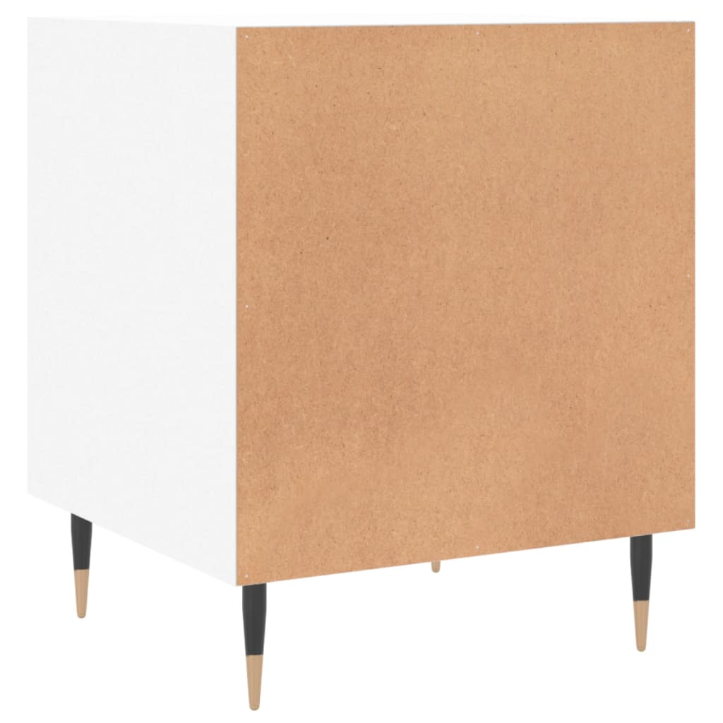 vidaXL Mesa de cabeceira 2 pcs 40x40x50 cm derivados de madeira branco