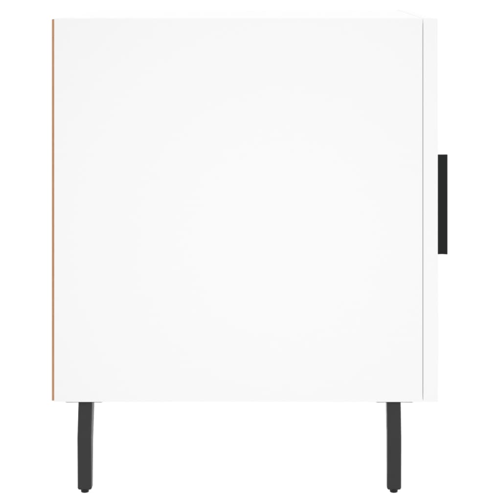 vidaXL Mesa de cabeceira 2 pcs 40x40x50 cm derivados de madeira branco