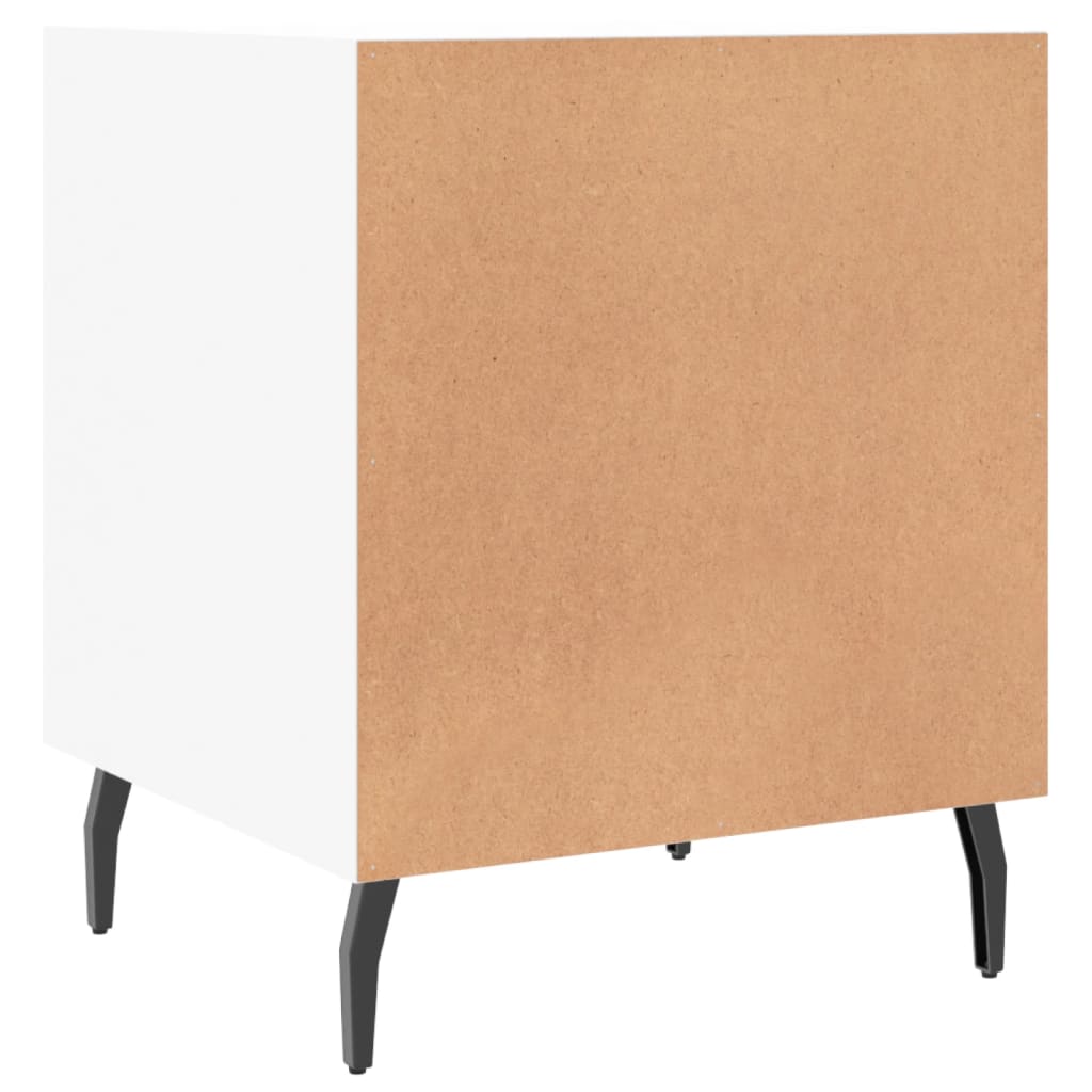 vidaXL Mesa de cabeceira 2 pcs 40x40x50 cm derivados de madeira branco