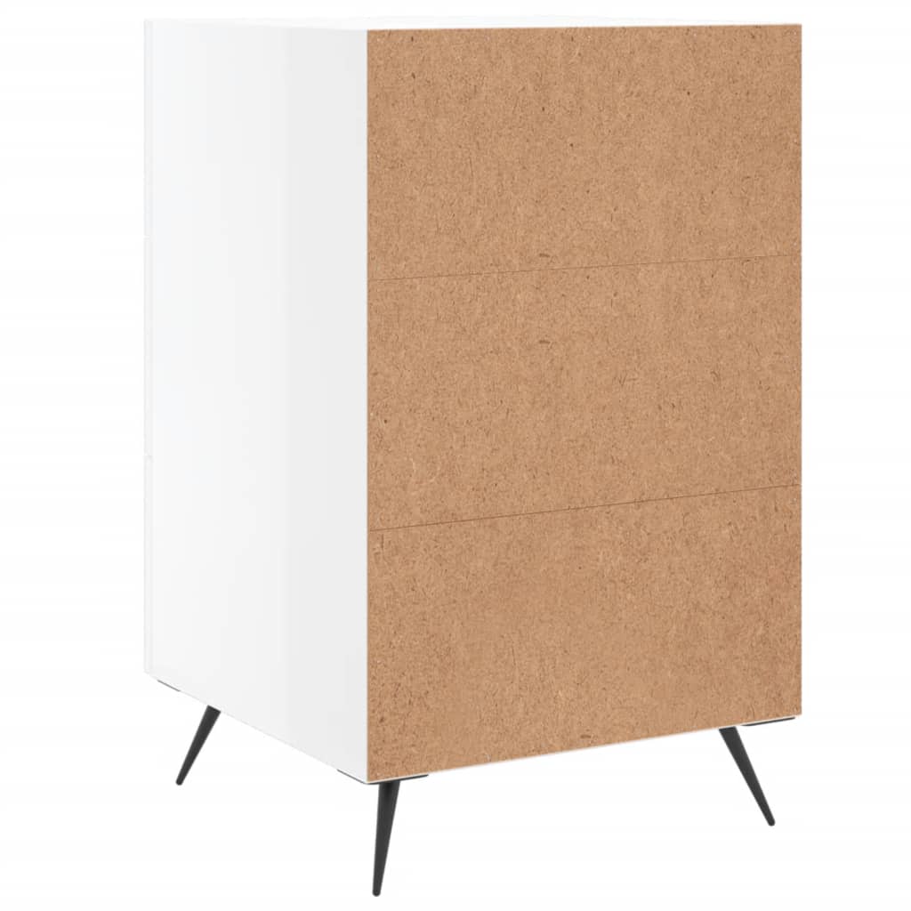 vidaXL Mesa de cabeceira 40x40x66cm derivados madeira branco brilhante