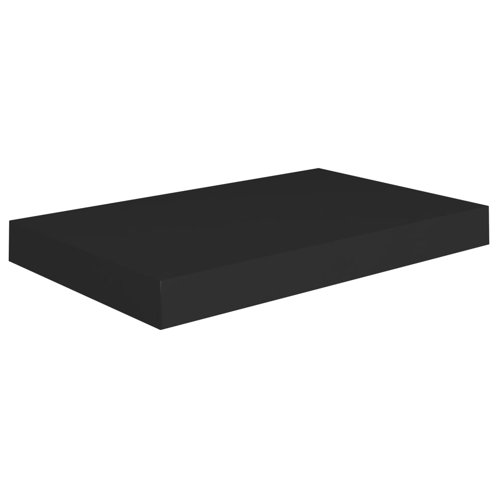 vidaXL Prateleiras de parede suspensas 2 pcs 40x23x3,8cm MDF preto