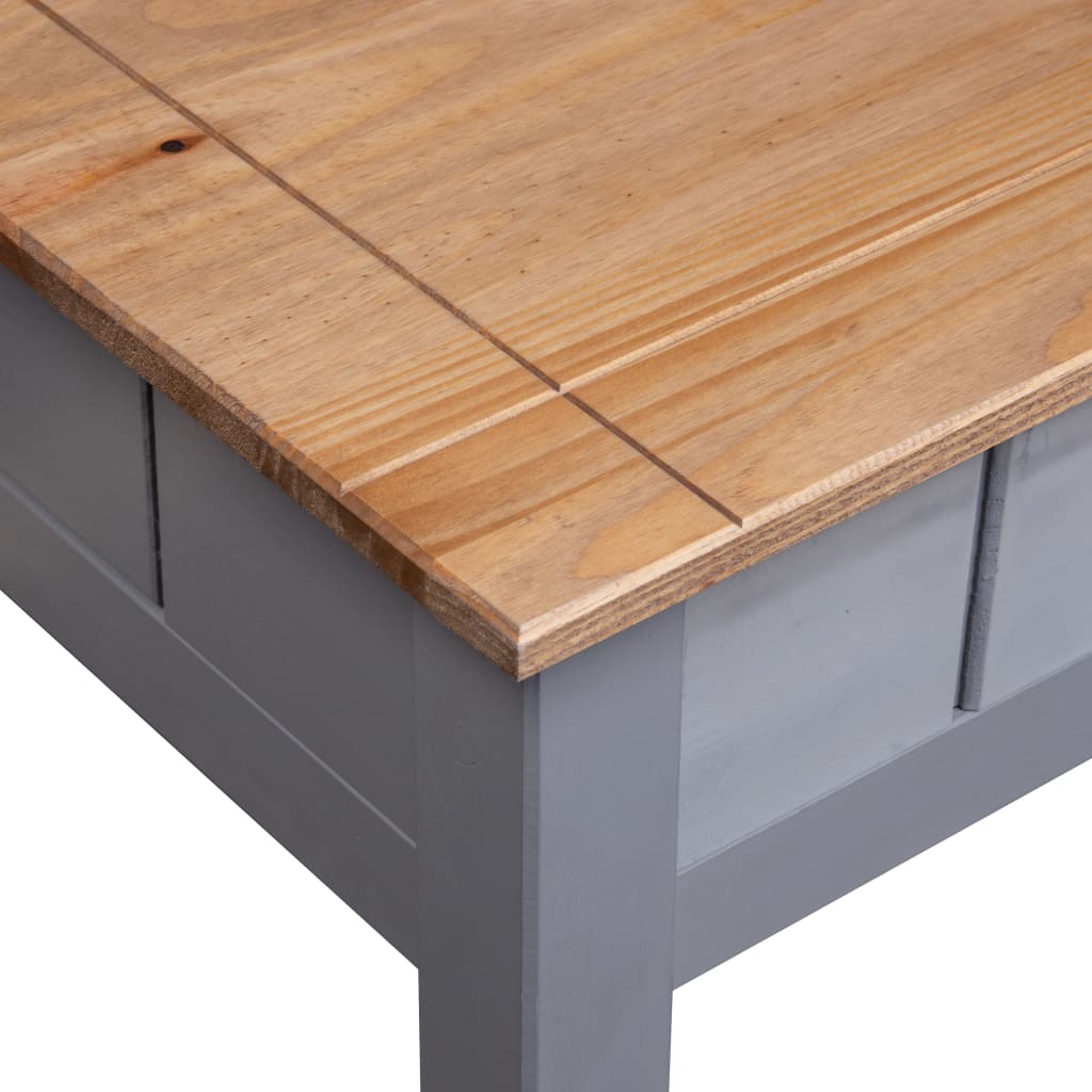 vidaXL Mesa de centro 100x60x45 cm pinho maciço Panama cinzento