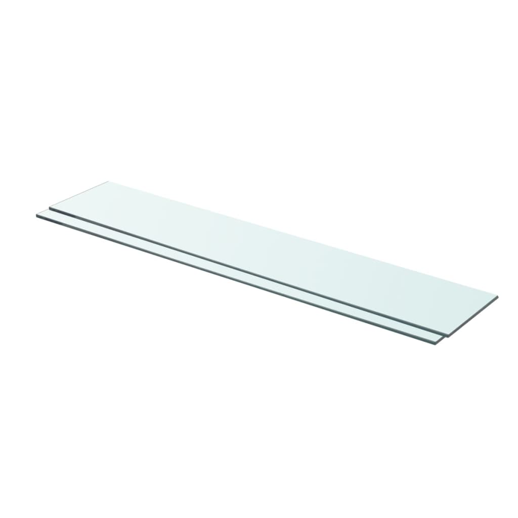 vidaXL Prateleiras 2 pcs 80x15 cm vidro transparente