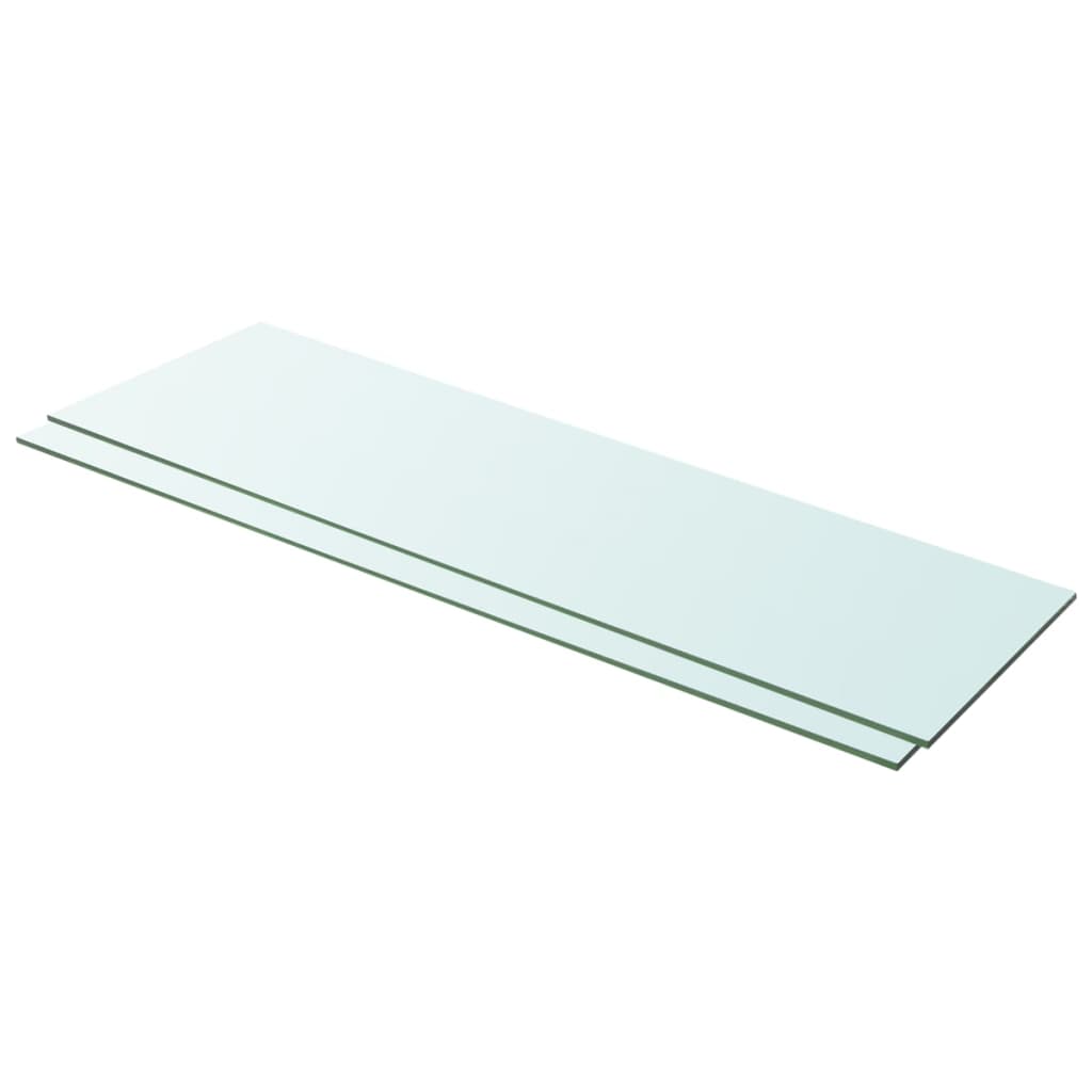 vidaXL Prateleiras 2 pcs 100x30 cm vidro transparente