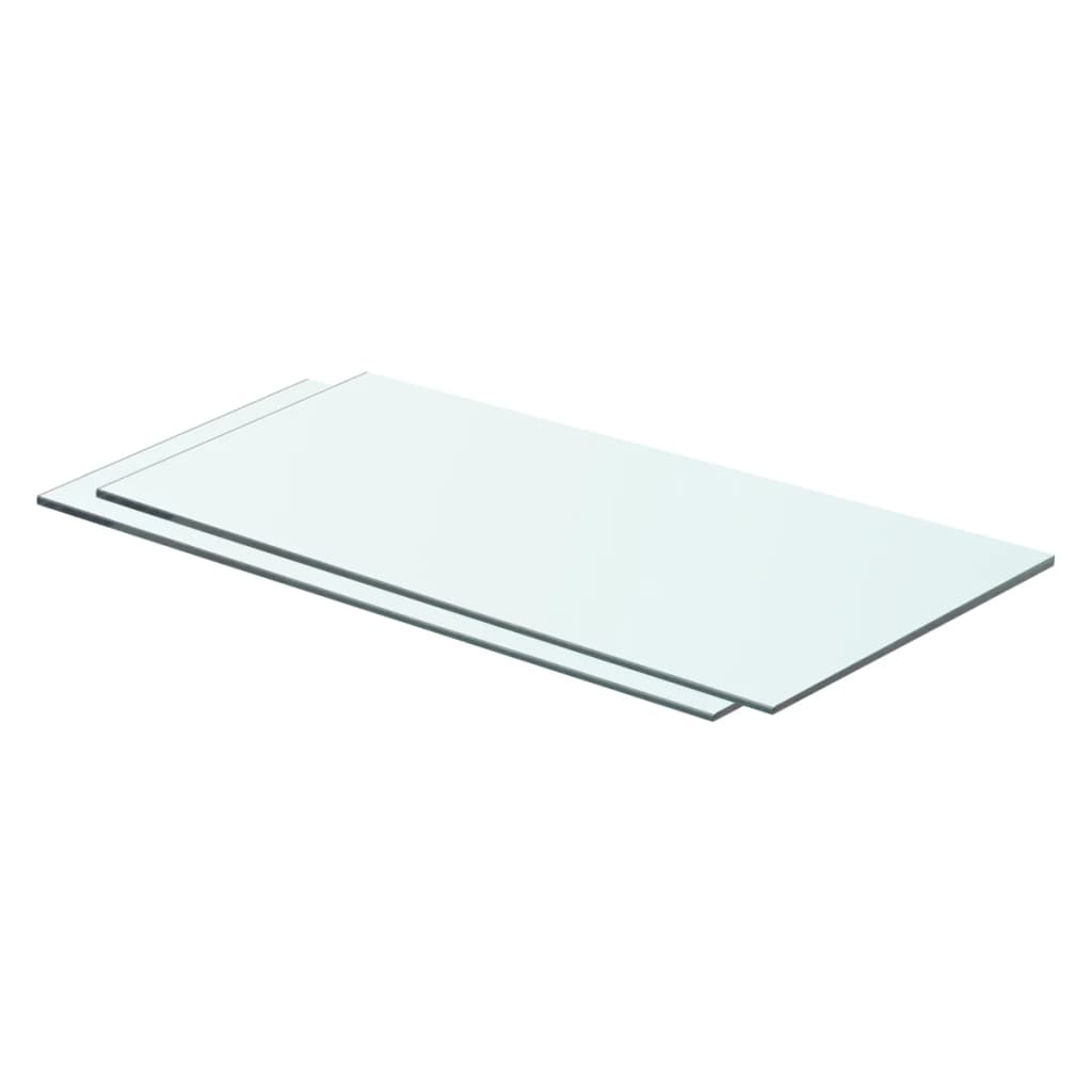 vidaXL Prateleiras 2 pcs 60x25 cm vidro transparente