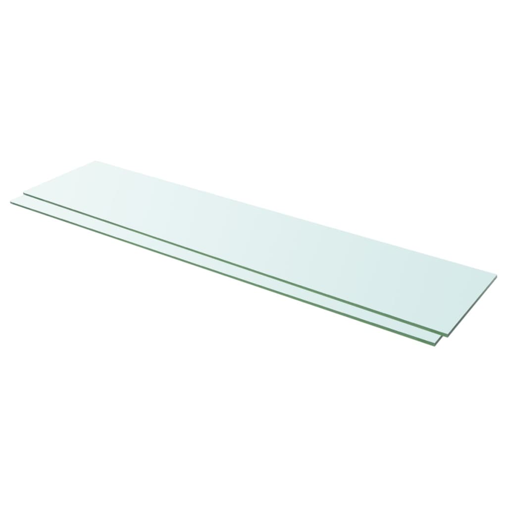 vidaXL Prateleiras 2 pcs 110x25 cm vidro transparente