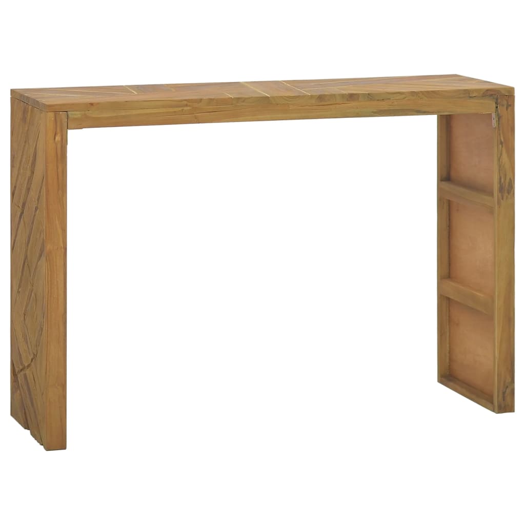 vidaXL Mesa consola 110x35x75 cm madeira de teca maciça