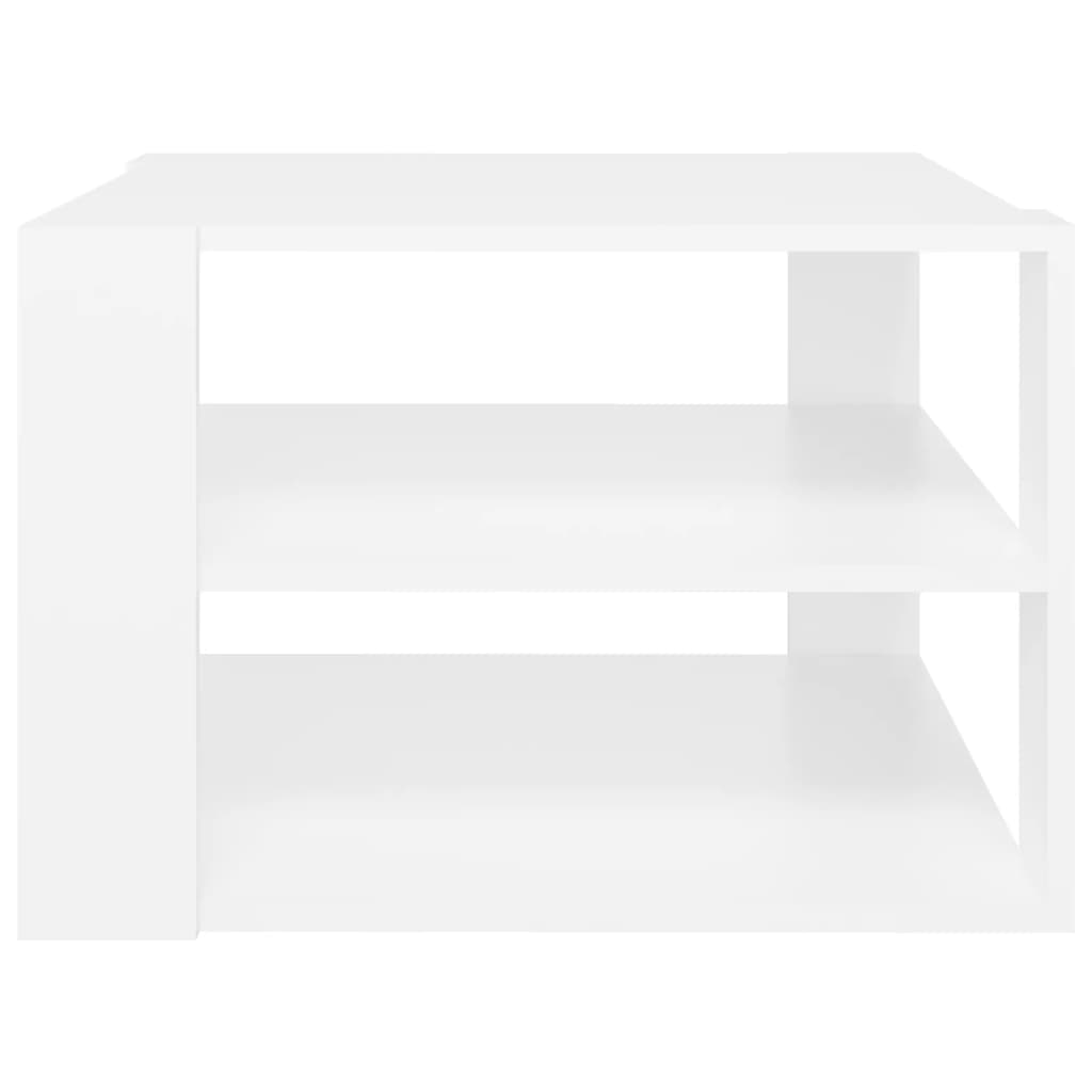 vidaXL Mesa de centro 60x60x40 cm contraplacado branco