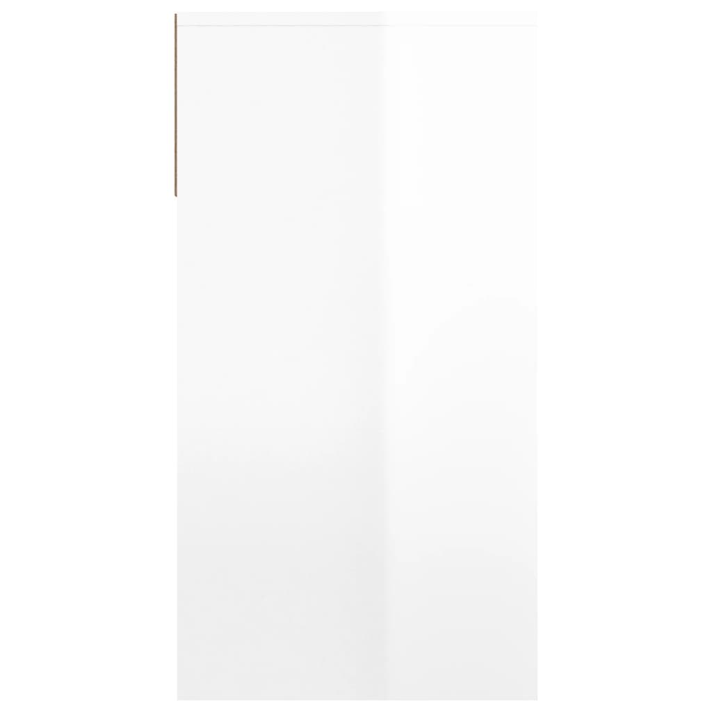 vidaXL Mesa consola 100x39x75 cm derivados de madeira branco brilhante