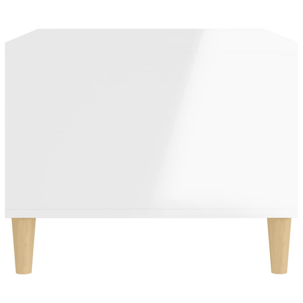 vidaXL Mesa de centro 60x50x40 cm derivados madeira branco brilhante