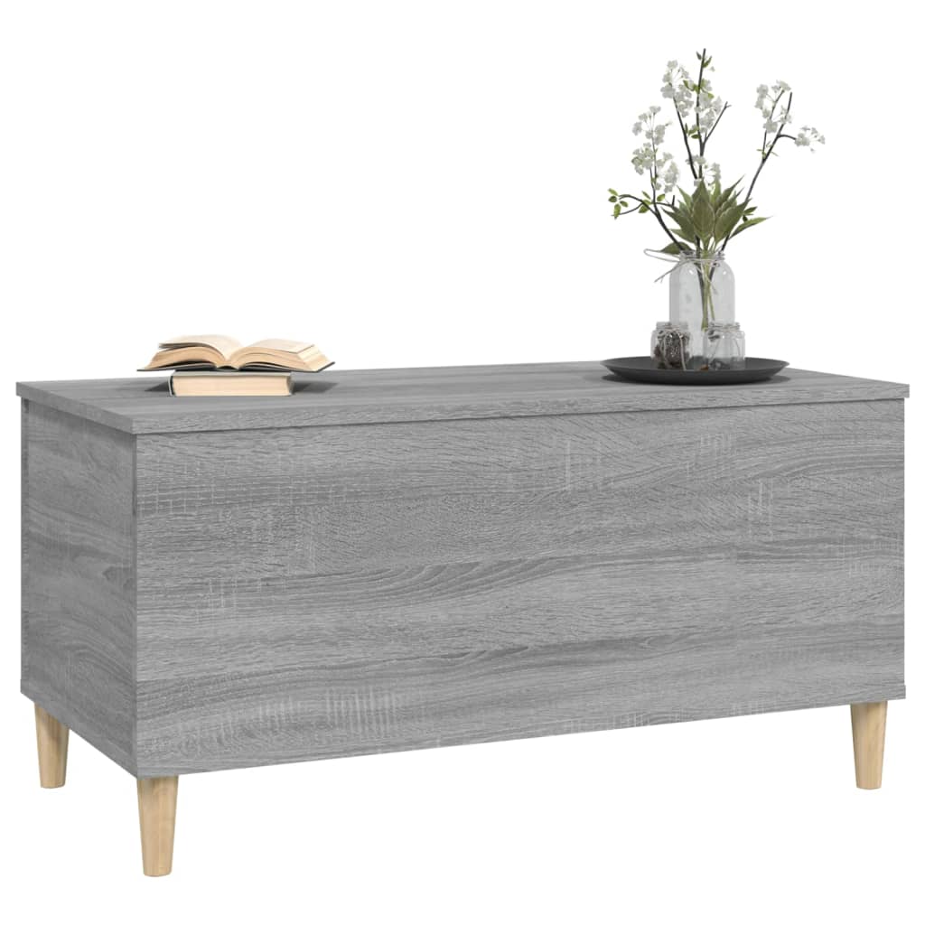 vidaXL Mesa de centro 90x44,5x45 cm derivados de madeira cinza sonoma