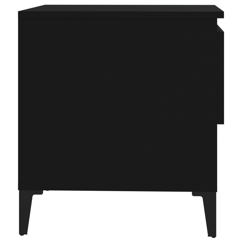 vidaXL Mesa de apoio 50x46x50 derivados de madeira preto