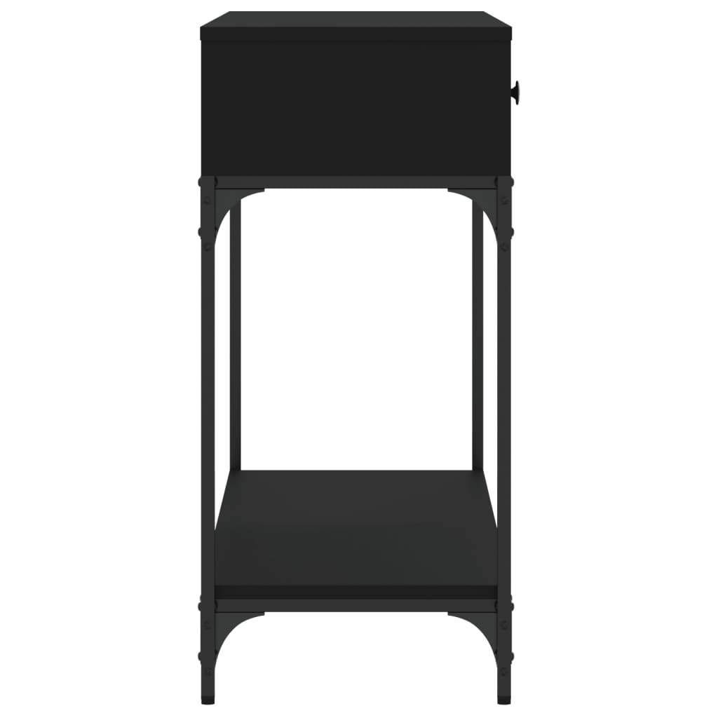 vidaXL Mesa consola 100x34,5x75 cm derivados de madeira preto