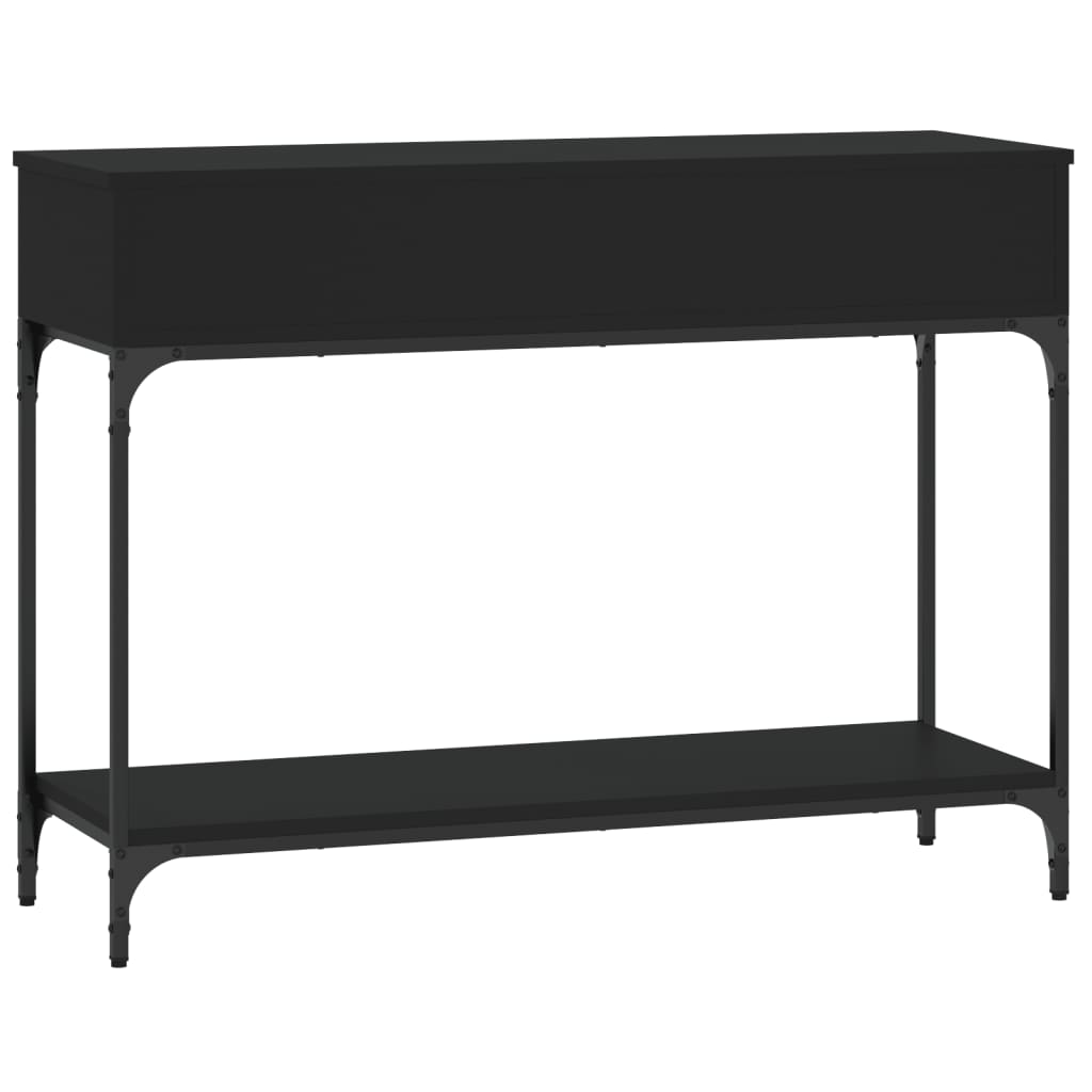 vidaXL Mesa consola 100x34,5x75 cm derivados de madeira preto