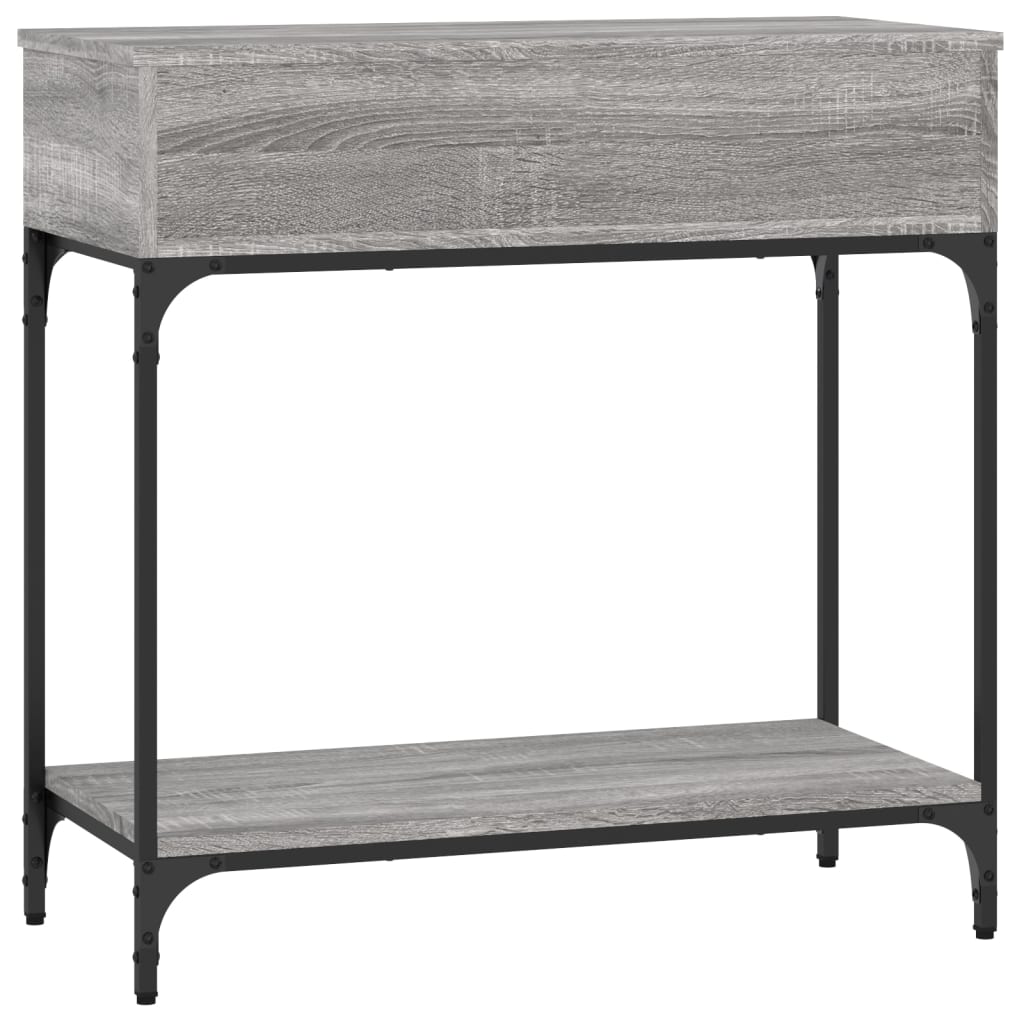 vidaXL Mesa consola 75x34,5x75 cm derivados de madeira cinzento sonoma