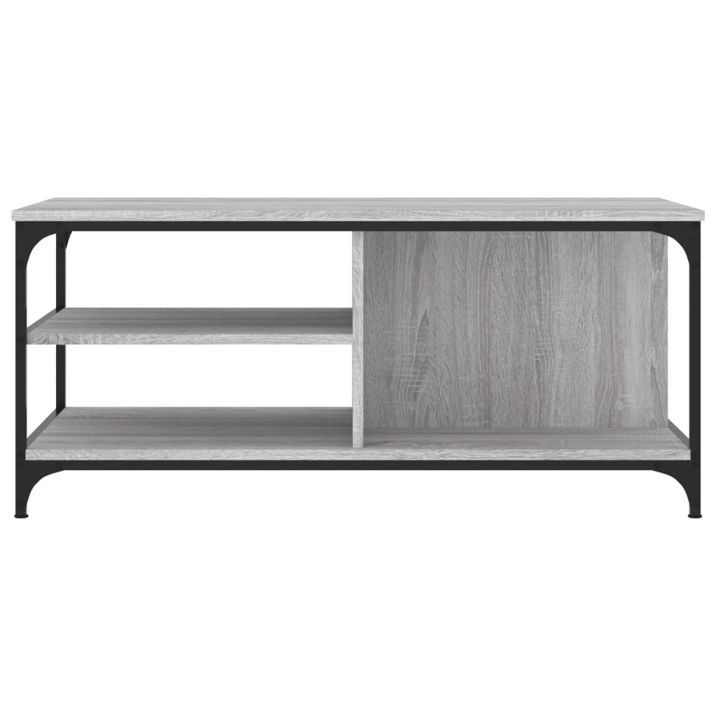 vidaXL Mesa de centro 100x50x45 cm derivados madeira cinzento sonoma