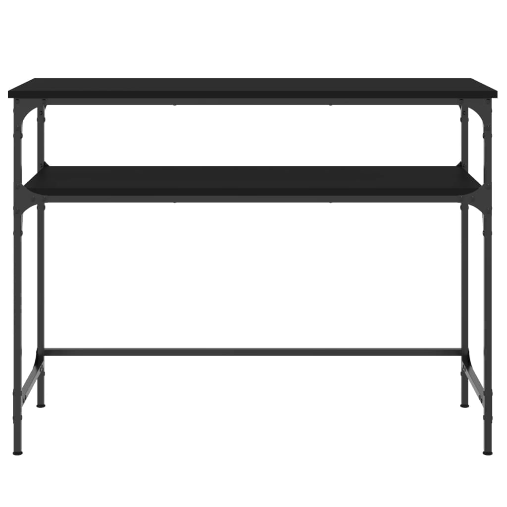 vidaXL Mesa consola 100x35,5x75 cm derivados de madeira preto