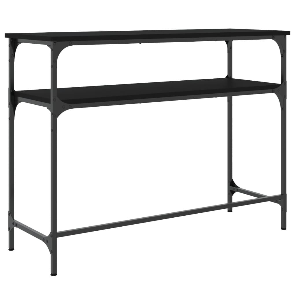 vidaXL Mesa consola 100x35,5x75 cm derivados de madeira preto