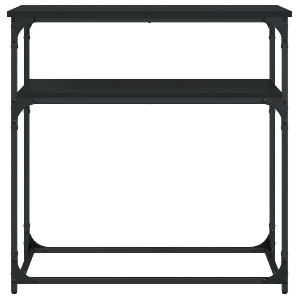 vidaXL Mesa consola 75x35,5x75 cm derivados de madeira preto