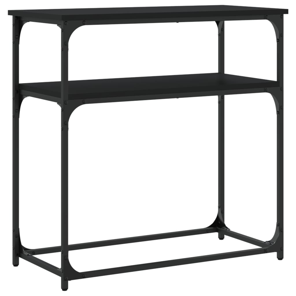 vidaXL Mesa consola 75x35,5x75 cm derivados de madeira preto