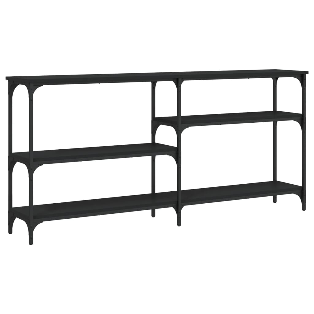 vidaXL Mesa consola 160x29x75 cm derivados de madeira preto