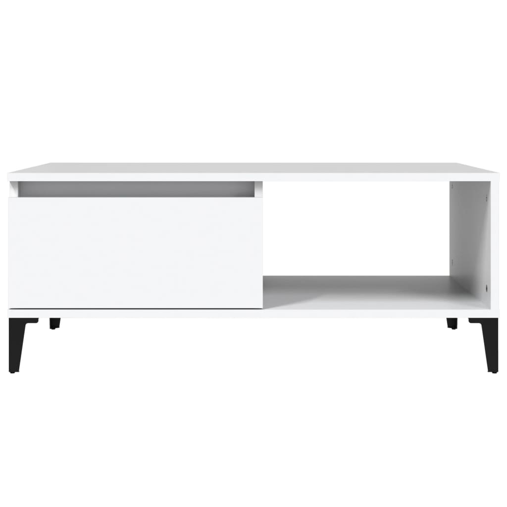 vidaXL Mesa de centro 90x50x36,5 cm derivados de madeira branco