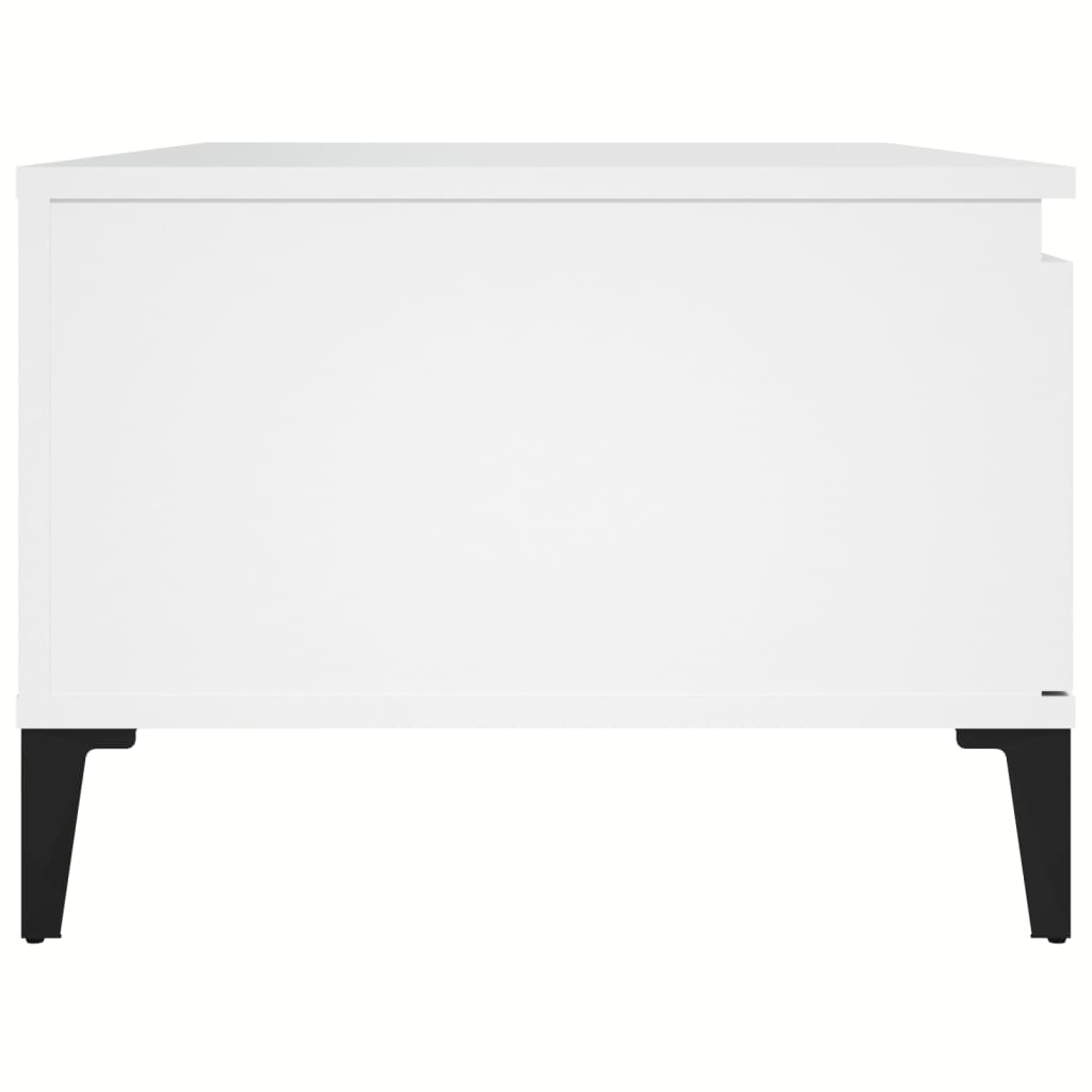 vidaXL Mesa de centro 90x50x36,5 cm derivados de madeira branco