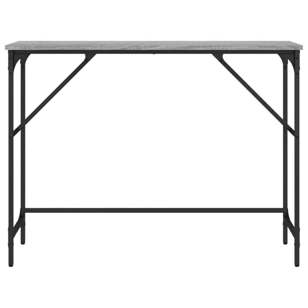 vidaXL Mesa consola 100x32x75 cm derivados de madeira cinzento sonoma