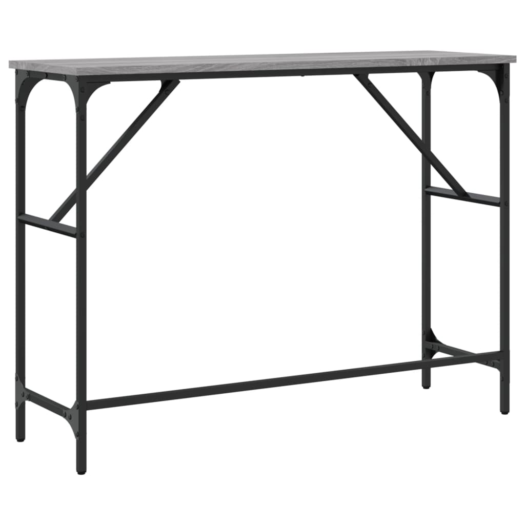 vidaXL Mesa consola 100x32x75 cm derivados de madeira cinzento sonoma