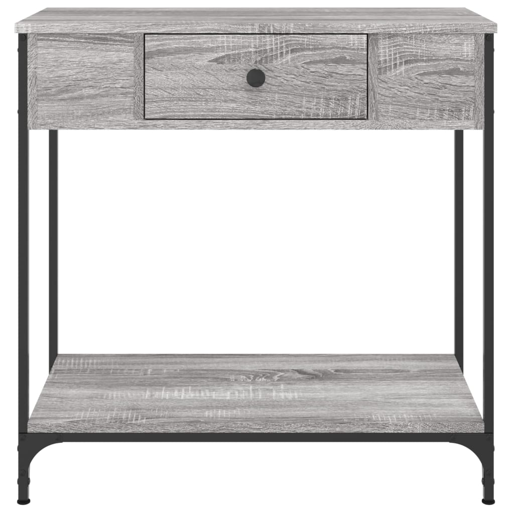 vidaXL Mesa consola 75x34,5x75 cm derivados de madeira cinzento sonoma