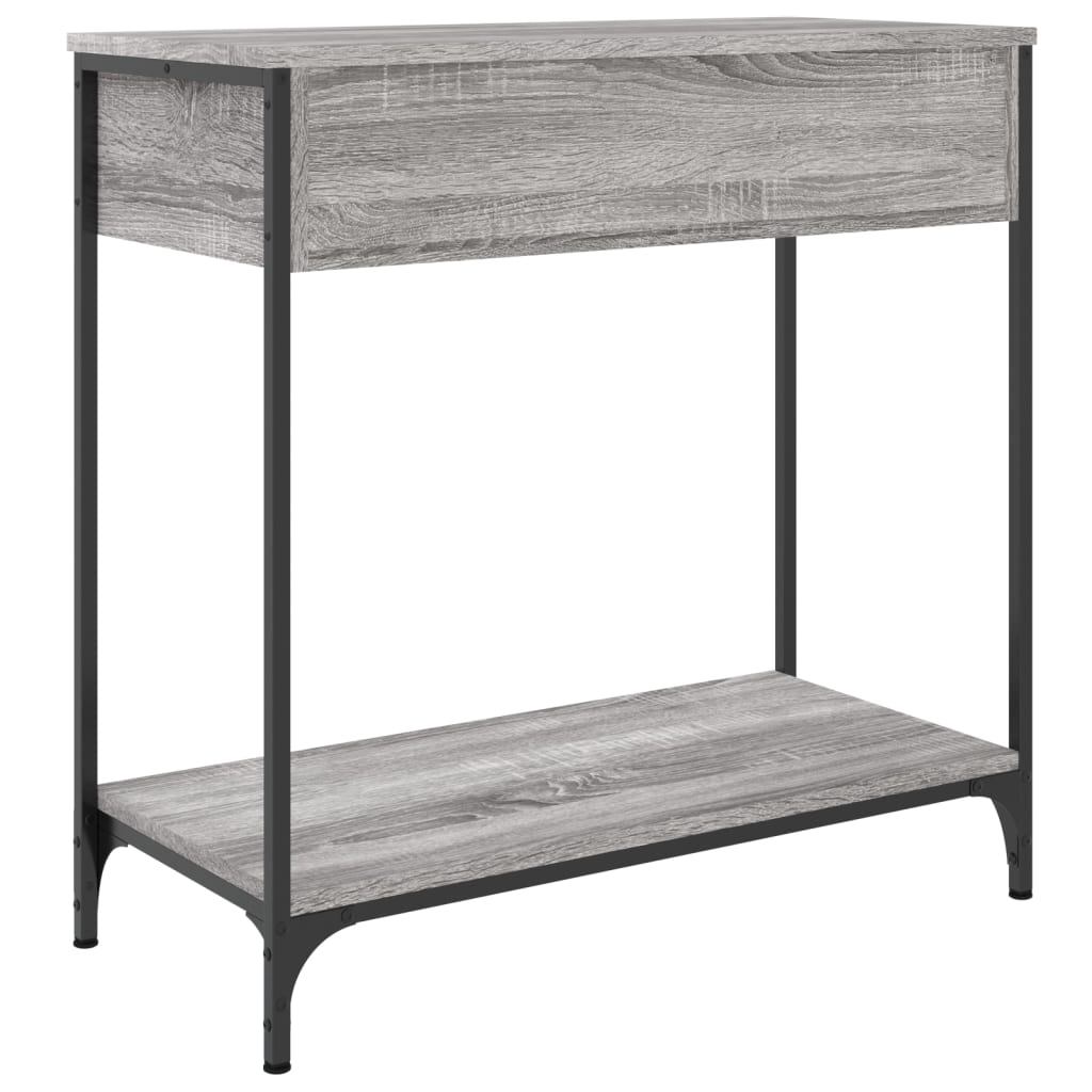 vidaXL Mesa consola 75x34,5x75 cm derivados de madeira cinzento sonoma