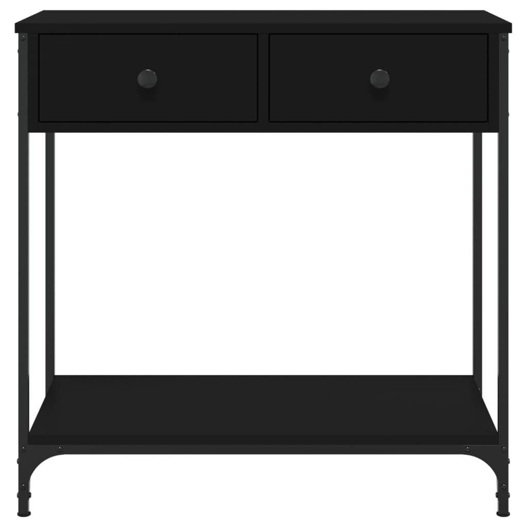 vidaXL Mesa consola 75x34,5x75 cm derivados de madeira preto