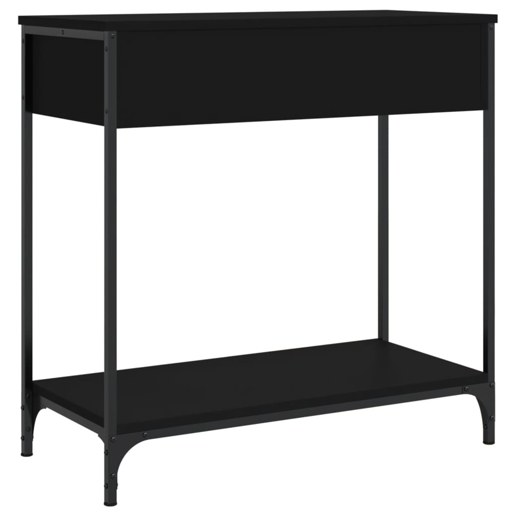 vidaXL Mesa consola 75x34,5x75 cm derivados de madeira preto