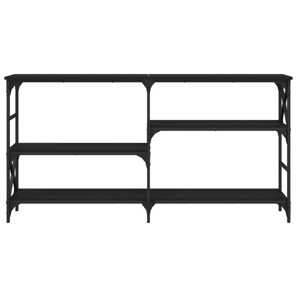 vidaXL Mesa consola 150x29x76,5 cm derivados de madeira preto