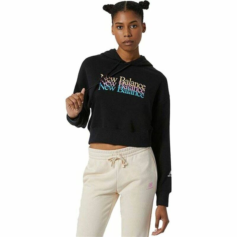 New Balance|Polar com Capuz Mulher New Balance Essentials Celebrate W Preto New Balance|Polar com Capuz Mulher New Balance Essentials Celebrate W Preto
