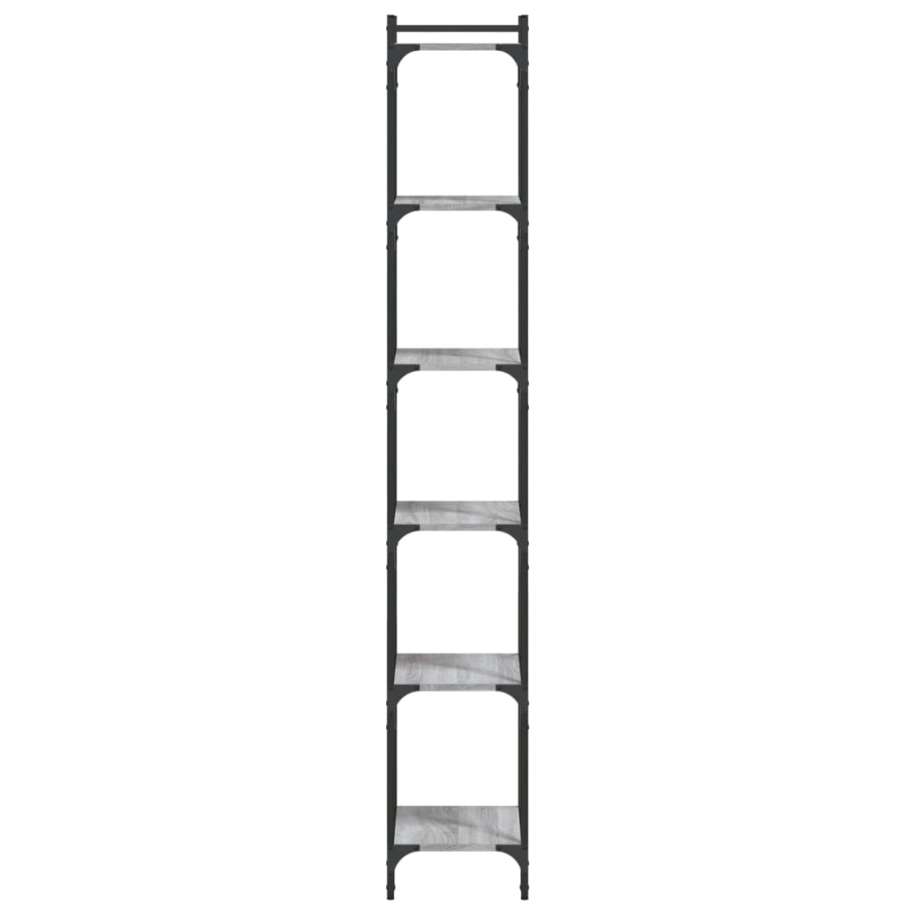 vidaXL Estante c/ 6 prateleiras derivados de madeira cinzento sonoma