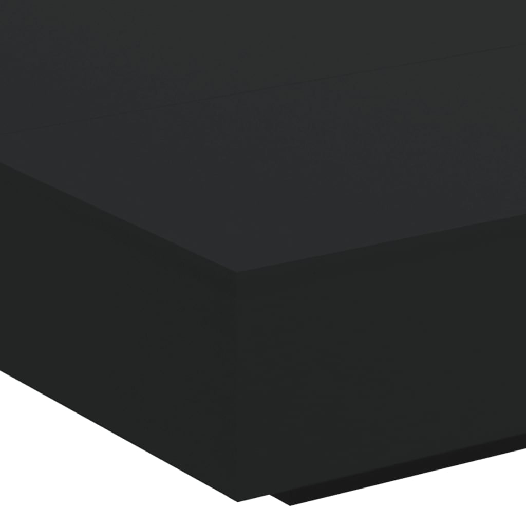 vidaXL Mesa de centro com luzes LED 100x100x31 cm preto