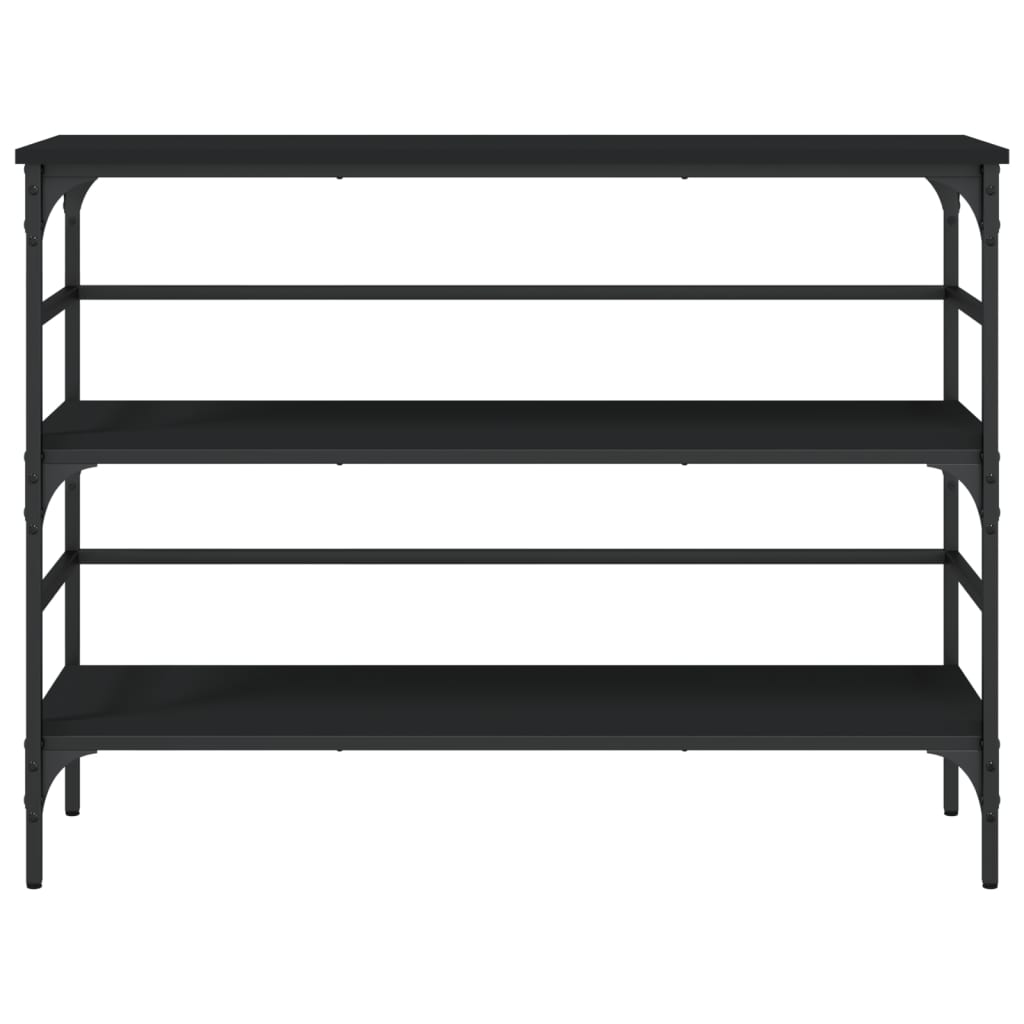 vidaXL Mesa consola 100x32x75 cm derivados de madeira preto