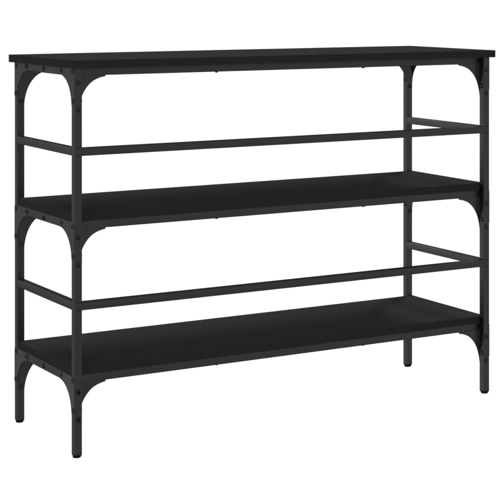 vidaXL Mesa consola 100x32x75 cm derivados de madeira preto