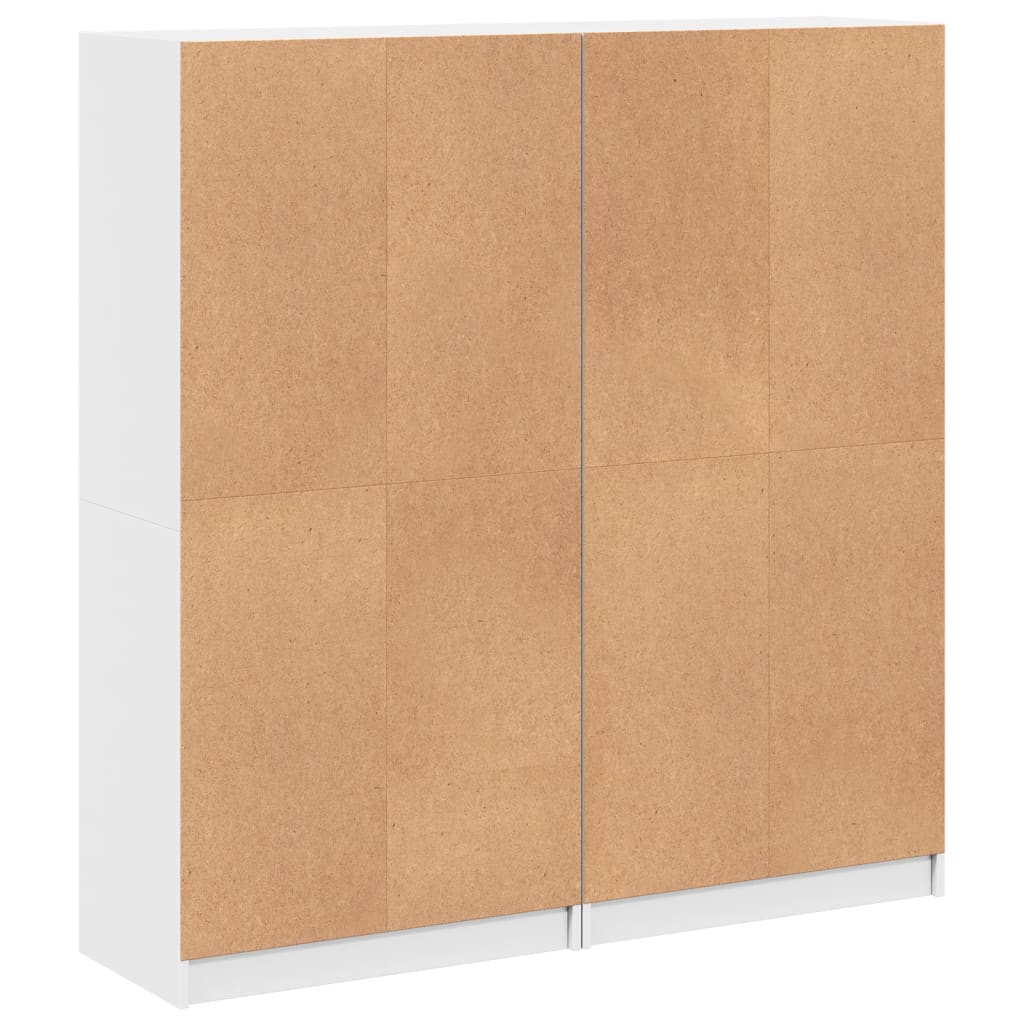 vidaXL Estante c/ portas 136x37x142 cm derivados de madeira branco