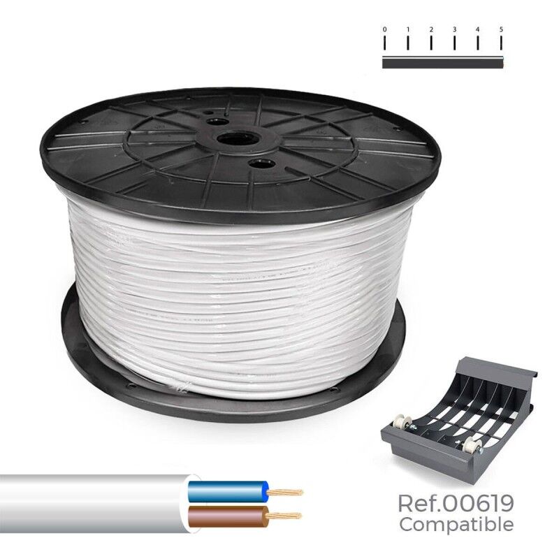 Sediles|Cabo Elétrico Mangueira Sediles Branco 2 x 1 mm 300 m H05VV-F