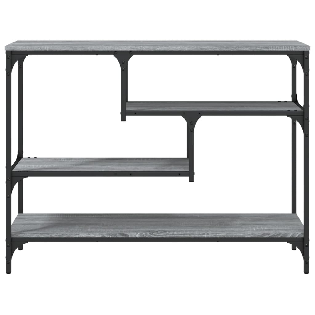 vidaXL Mesa consola 100x30x75 cm derivados de madeira cinzento sonoma