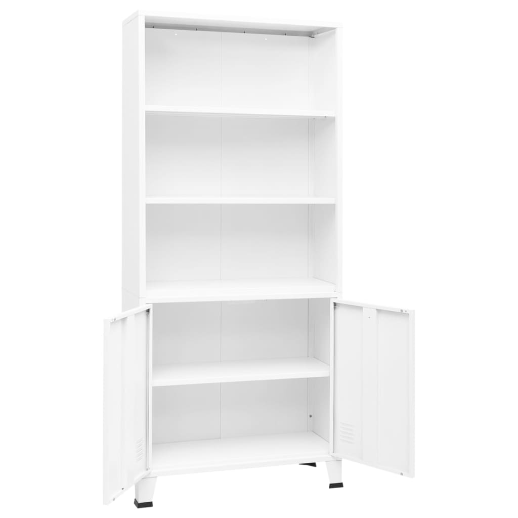 vidaXL Estante industrial 80x32x180 cm aço branco